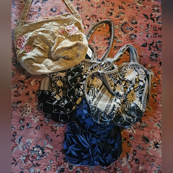 NWT JOHNNY WAS VELVET BAG TOTE - Picture 8 of 10